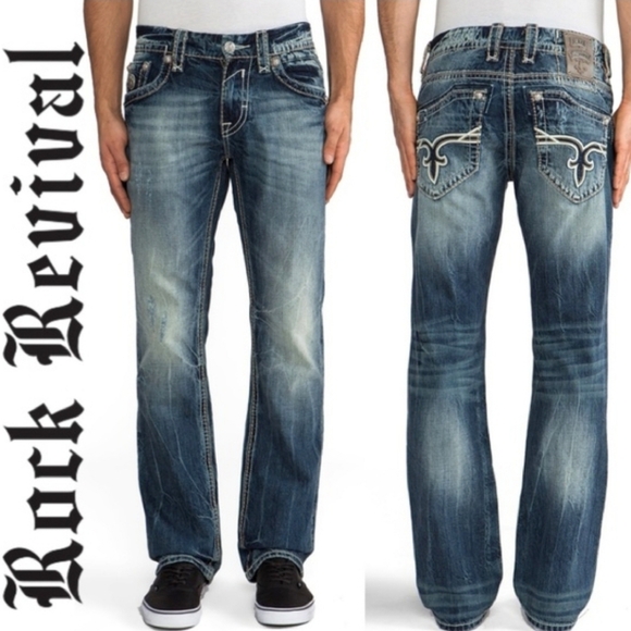Rock Revival Men's Andre Straight Jeans. Size 40